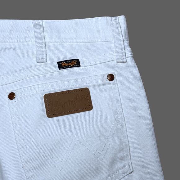 Wrangler Men's 13MWZ Cowboy Cut Original Fit Jean Frayed White 36W x 32L GUC - Picture 11 of 13